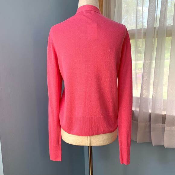NWT J. Crew Factory Pink Linen Blend Open Front Cardigan Size XS - Picture 5 of 7